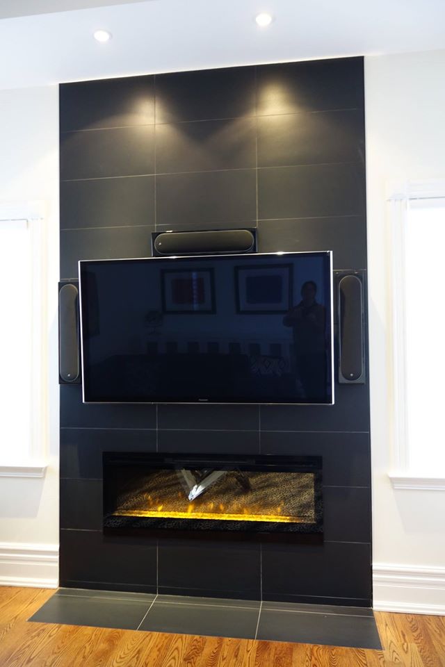 Black Stone Fireplace